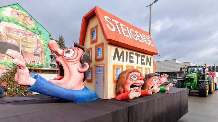 Steigende Mieten: Rosenmontag-Zuges an der Wagenbauhalle
