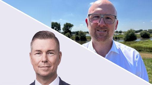 Duisburger Politiker Sören Link (SPD) und Carsten Groß (AfD)