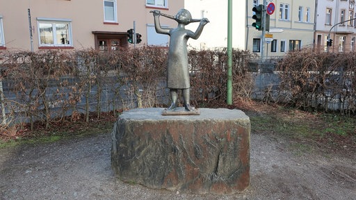 Bronze-Statue in Form von Pippi Langstrumpf