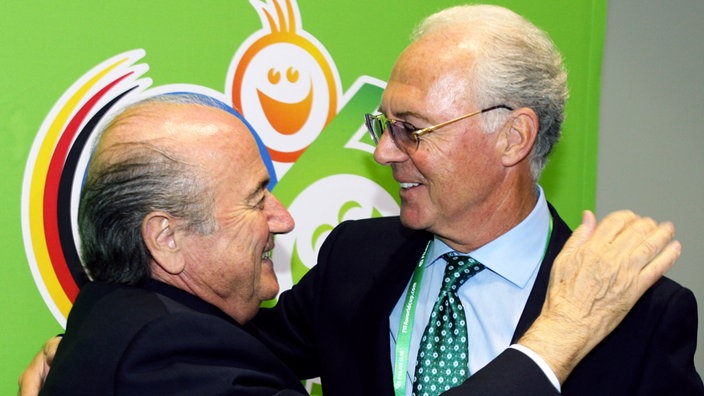 Franz Beckenbauer und FIFA-Boss Sepp Blatter bei der Eröffnung der WM 2006