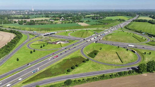 Das Kamener Kreuz aus der Luft