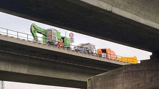 Ausgebrannter Lkw