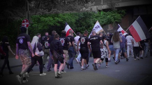 Demonstration von Rechtsextremen in Essen Kray