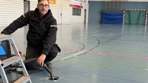 Francesco Campano der Abwassertechniker in der Hagener Rundturnhalle