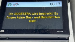 Bogestra Warnschild Warnstreik