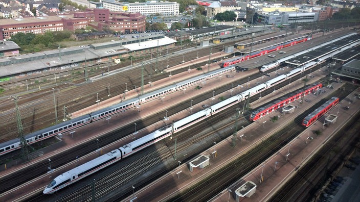 Der Dortmunder Hauptbahnhof von oben