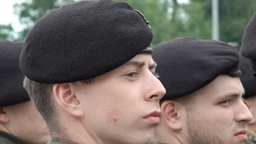 Rekrut Julian bei der Übung für das feierliche Gelöbnis der Bundeswehr in Medebach