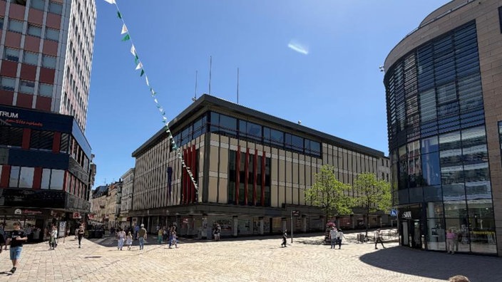 Das ehemalige P&C-Kaufhaus an der Fußgängerzone in Lüdenscheid