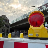Absperrung vor Nordbrücke in Bonn