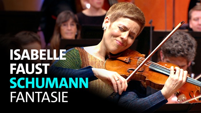 Violinistin Isabelle Faust und das WDR Sinfonieorchester unter Leitung von Andrew Manze spielen die Fantasie für Violine und Orchester op. 131 in C-Dur von Robert Schumann am 28.11.2025 in der Kölner Philharmonie.