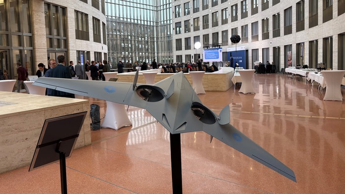 Drohne als Ausstellungsobjekt