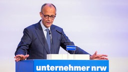 Bundeskanzler Friedrich Merz (CDU) beim Unternehmertag NRW in den Rheinterassen Düsseldorf