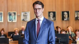 NRW-Ministerpräsident Hendrik Wüst (CDU) vor dem Untersuchungsausschuss Rahmedetalbrücke