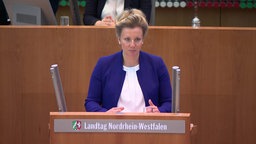 Ina Brandes, Ministerin für Kultur und Wissenschaft, am 28.03.2025 im Landtag NRW