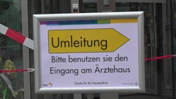 Zu sehen ist der Klinikprotest am St Franziskus Hospital Münster