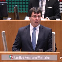 NRW-Finanzminister Marcus Optendrenk (CDU) bei einer Plenarsitzung zur Haushaltsdebatte