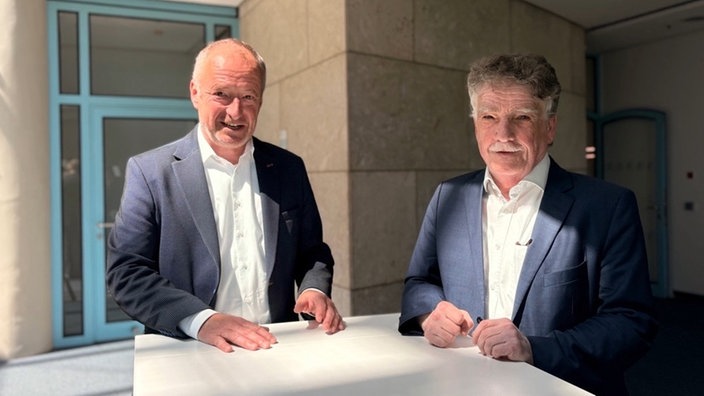 Die ehemaligen NRW-Verkehrsminister Oliver Wittke (l.) und Michael Groschek (r.)