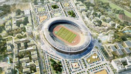 Modulares Stadion für die Olympischen Spiele Rhein Ruhr