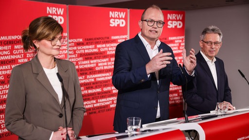 Ott, Philipp und Post bei der PK zur Vorstandsklausur