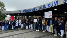 Klinikbeschäftigte protestierten auch in Solingen