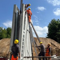 Brücken-Bauarbeiten an der L142 in Neuss-Erftal 