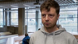 Student Stefan Brackertz vom "Bündnis Köln gegen Kürzungen"