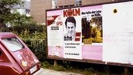 Plakatwand mit Wahlplakaten für die Kommunalwahl 1979 in NRW