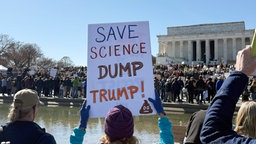Wissenschaftler Demo gegen Trump