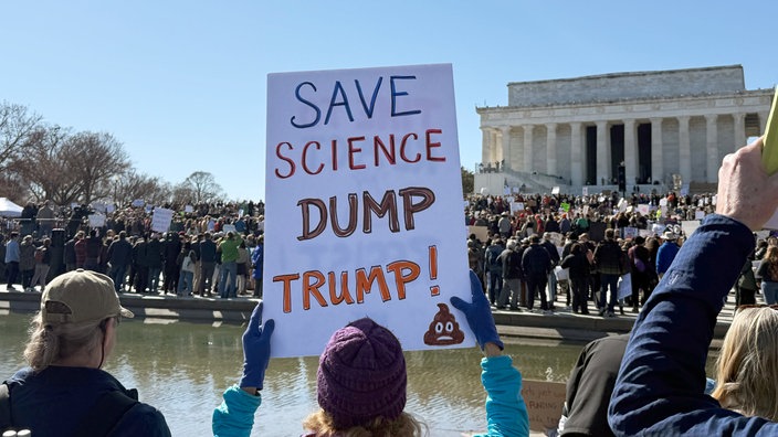 Wissenschaftler Demo gegen Trump