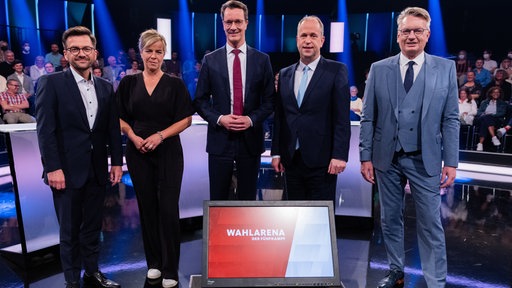 Die fünf Spitzenkandiat:innen bei der WDR-Wahlarena