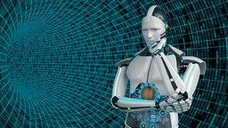 Thinking Gumanoid Robot Data Tube