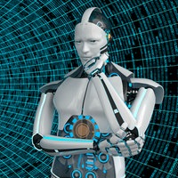 Thinking Gumanoid Robot Data Tube