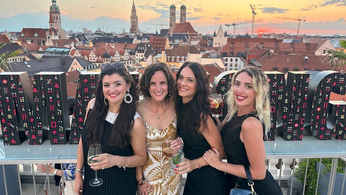 Die "italiane a Monaco": von links Valentina, Sara, Giuditta, Giulia