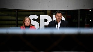 Bärbel Bas und Lars Klingbeil der SPD