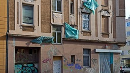 Blick auf ein leerstehendes Haus in der Dortmunder Nordstadt