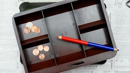 Nur wenige Cents in der Kasse