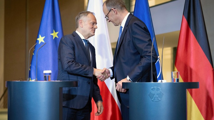 Donald Tusk i Friedrich Merz podczas polsko-niemieckich konsultacji międzyrządowych