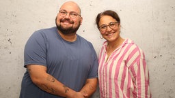 Comedian Bora mit WDR 2 Moderatorin Katharina te Uhle