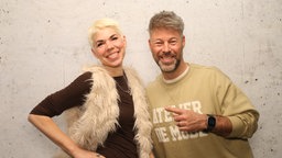 Judith Hinkelmann "T-Seven" und WDR 2 Moderator Johannes Simon