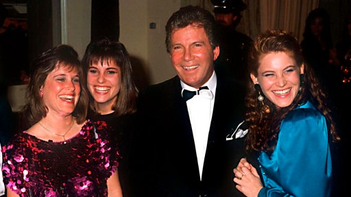 (v.r.) William Shatner mit seinen Töchtern Liz, Melanie und Leslie