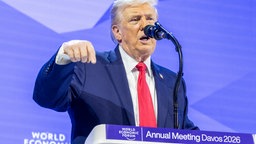 US-Präsident Donald Trump spricht auf dem Weltwirtschaftsforum in Davos