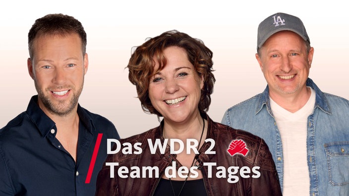 Das WDR 2 Moderationsteam am Vormittag: Johannes Simon, Steffi Neu und Olli Briesch