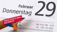Auf einem Kalender ist der 29. Februar zu sehen