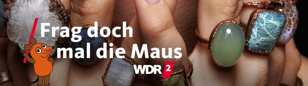 Mehrere Ringe an den Fingern einer Frau