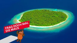Luftaufnahme einer Malediveninsel