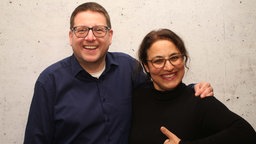 Kai Magnus Sting mit WDR 2 Moderatorin Katharina te Uhle