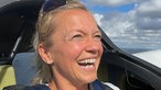 WDR 2 Reporterin Anita Horn beim Mitflug