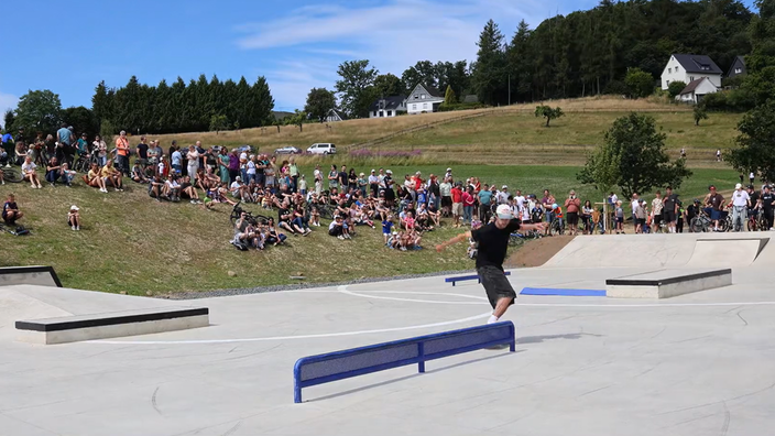 Skater im Skate- und Bikepark Waldbröl