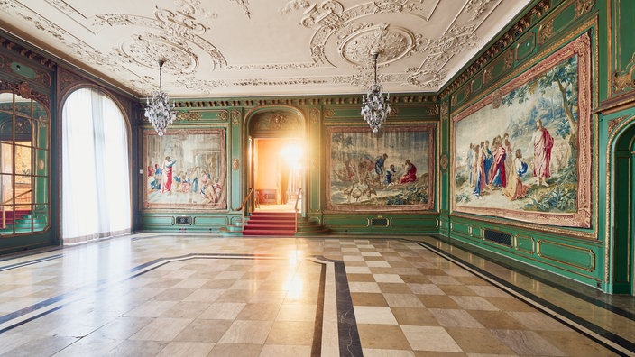 Blick in den Gartensaal der Villa Hügel