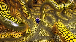 Ausstellung im Museum Ludwig - Yayoi Kusama: Installation "Infinity Mirrored Room"